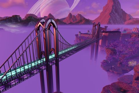 Abyssal Bridge over the chasm between Brimstone Station and Azure Scar Station