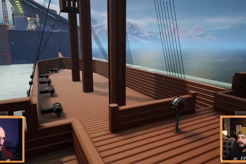 Unfortunately no alt text is available, but this is the thumbnail for content by @SatisFictionary referenced at 4611 seconds into https://youtu.be/zBi4vHaETU0, with the label "Wooden beam pirate ship"