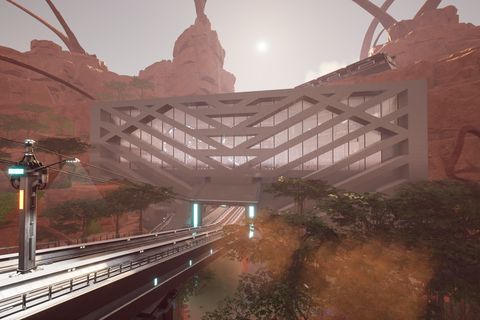 Singularity Cell factory featuring a train tunnel beneath