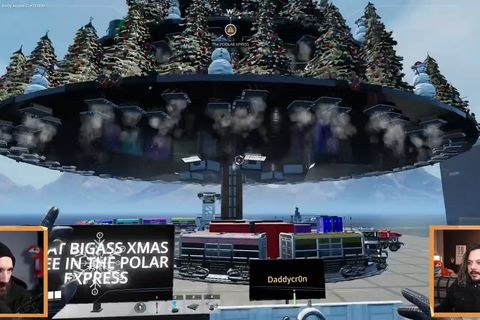 Unfortunately no alt text is available, but this is the thumbnail for content by Daddycr0n referenced at 2172 seconds into https://youtu.be/oomk-UsTbhA, with the label "THAT BIGASS XMAS TREE IN THE POLAR EXPRESS"