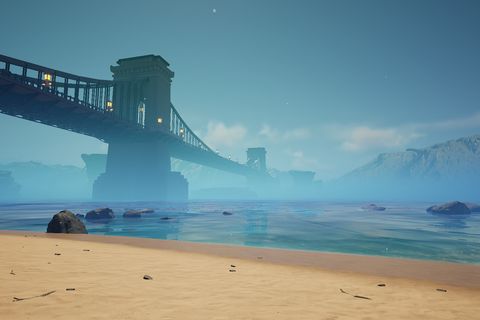 Recreation of the Széchenyi Chain Bridge in Hungary