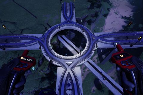 Not sure if this was possible before 1.0, but with the new signal dividing rails feature you can make very compact roundabouts