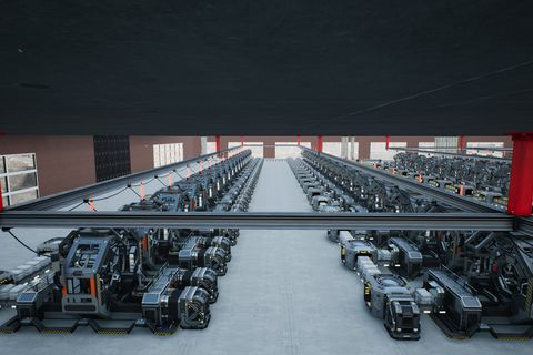 Second Floor - Silica production(2070/M) with dedicated logistics floor below.