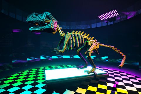 Late night Sunday sculpting. I present Disco Dino!