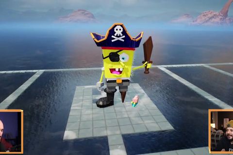 Unfortunately no alt text is available, but this is the thumbnail for content by @dontpokejosh referenced at 4649 seconds into https://youtu.be/zBi4vHaETU0, with the label "Pirate Spongebob"